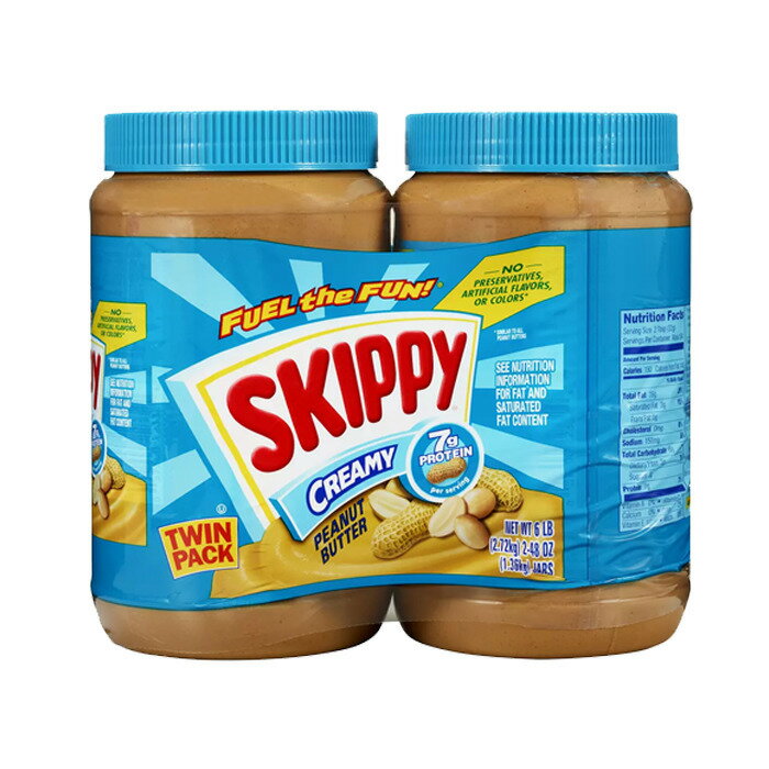 スキッピィ ナチュラルクリーミー ピーナッツバター 48OZ　2個セット スプレッド ツインパック 【 Skippy Creamy Pea…