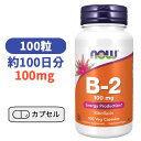 ビタミンB2 100mg 100粒 サプリメント ビタミン ビタミンB リボフラビン 【Now foods B-2 100mg, 100 Veg Capsules】 1