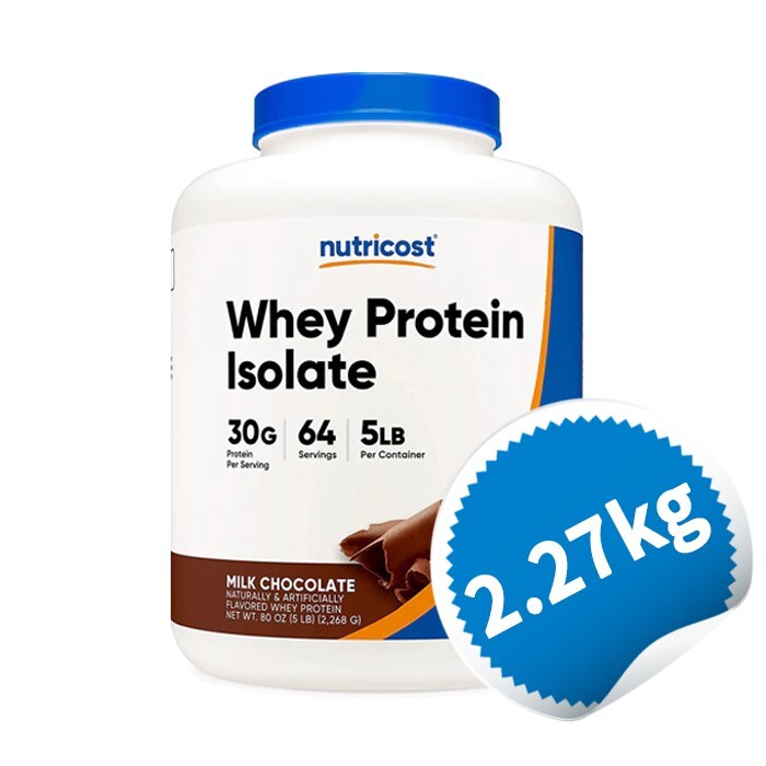 Nutricost ۥ ץƥ 졼 (ߥ륯祳졼̣5LB (2.27kg) ȥ졼˥ Nutricost Whey Protein Isolate Milk Chocolate 5lbs