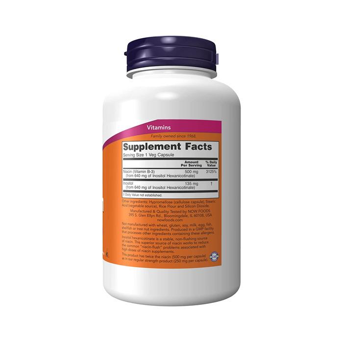 ナウフーズ ダブルストレングス フラッシュフリー ナイアシン 500mg 180粒 成分2倍...