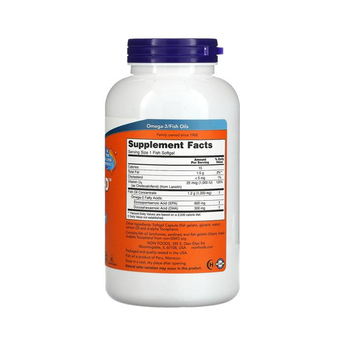 ナウフーズ ウルトラオメガ3-D（600EPA/300DHA） フィッシュオイル ソフトジェル 1...