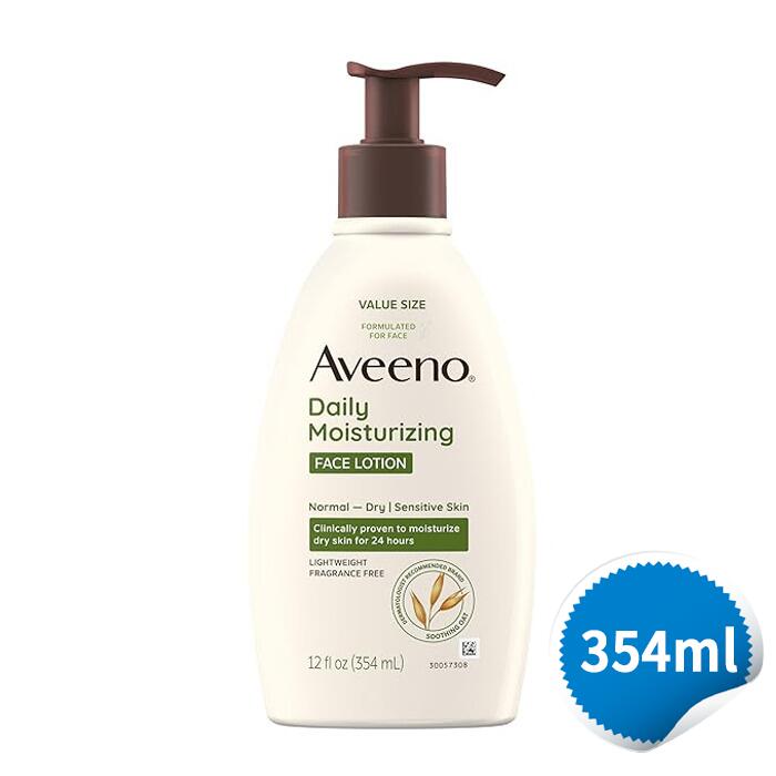 Rakuten - アビーノ デイリーモイスチャライジング フェイスローション 日常用保湿フェイスローション 顔用 無香料 354ml 【Aveeno Daily Moisturizing Face Lotion, 12fl. oz】