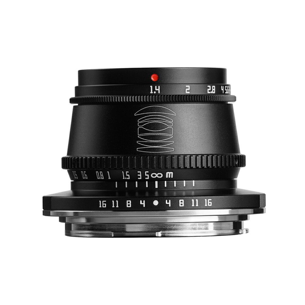 【正規品】 TTArtisan 35mm F1.4 APS-C 単焦点レンズ キャノンRFマウント対応 マニュアルフォーカス Canon Canon EOSR RP R5 R6 R7 R10カメラに適用 (ブラック シルバー)