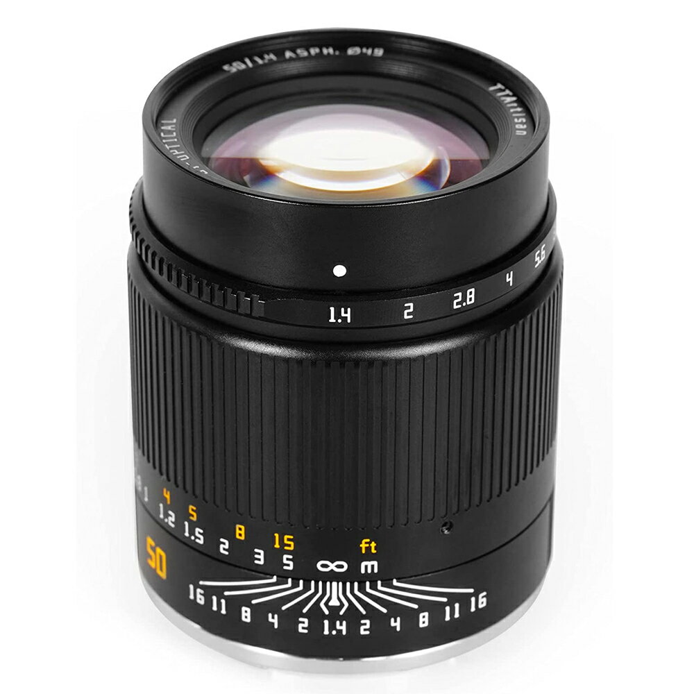 【正規品】 TTArtisan 50mm F1.4 ASPH マニュアルフォーカス 単焦点レンズ 8群10枚 フルフレーム Canon RFマウント対応 キャノンカメラ R、RP、R5、R6などに適用
