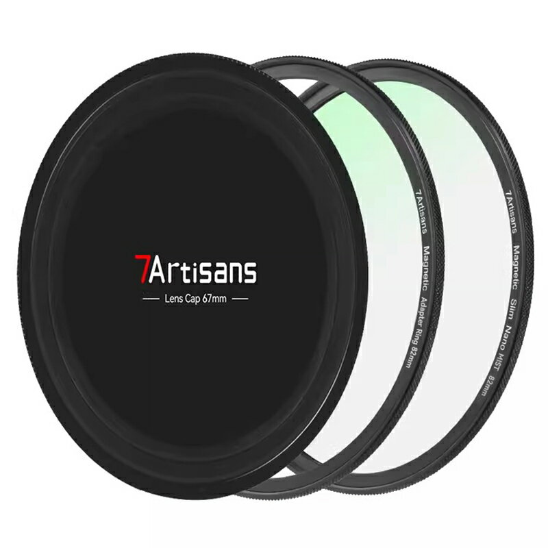 7artisans NANO 磁気フィルター UV CPL ND8 ND64 ND1000 GND0.9 ブラックミスト 1/4 フィルター 風景、ポートレートに適用 (67mm/72mm/77mm/82mm)