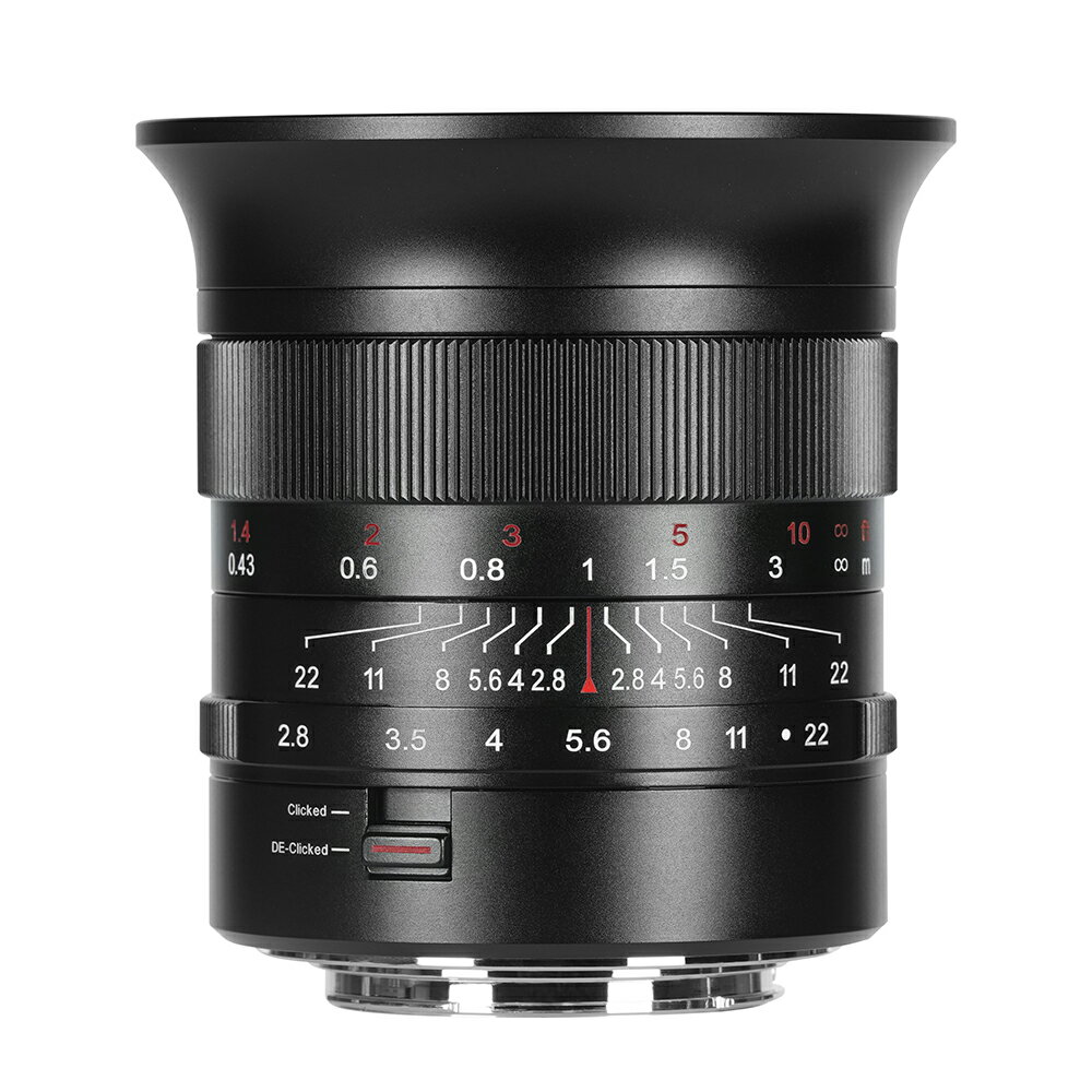 7Artisans 14mm F2.8 広角レンズ フルサイズ 116°画角 0.43m最短撮影距離 クリック/デクリック絞りリング 10枚絞り羽根 77mフィルター対応 マニュアルフォーカス Sony E Nikon Z Canon RF Lマウント対応 単焦点レンズ