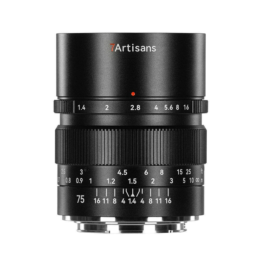 7Artisans 75mm F1.4 フルサイズ 中望遠レンズ 大口径 マニュアルフォーカス Sony E Nikon Z Canon RF Lマウント対応 単焦点レンズ