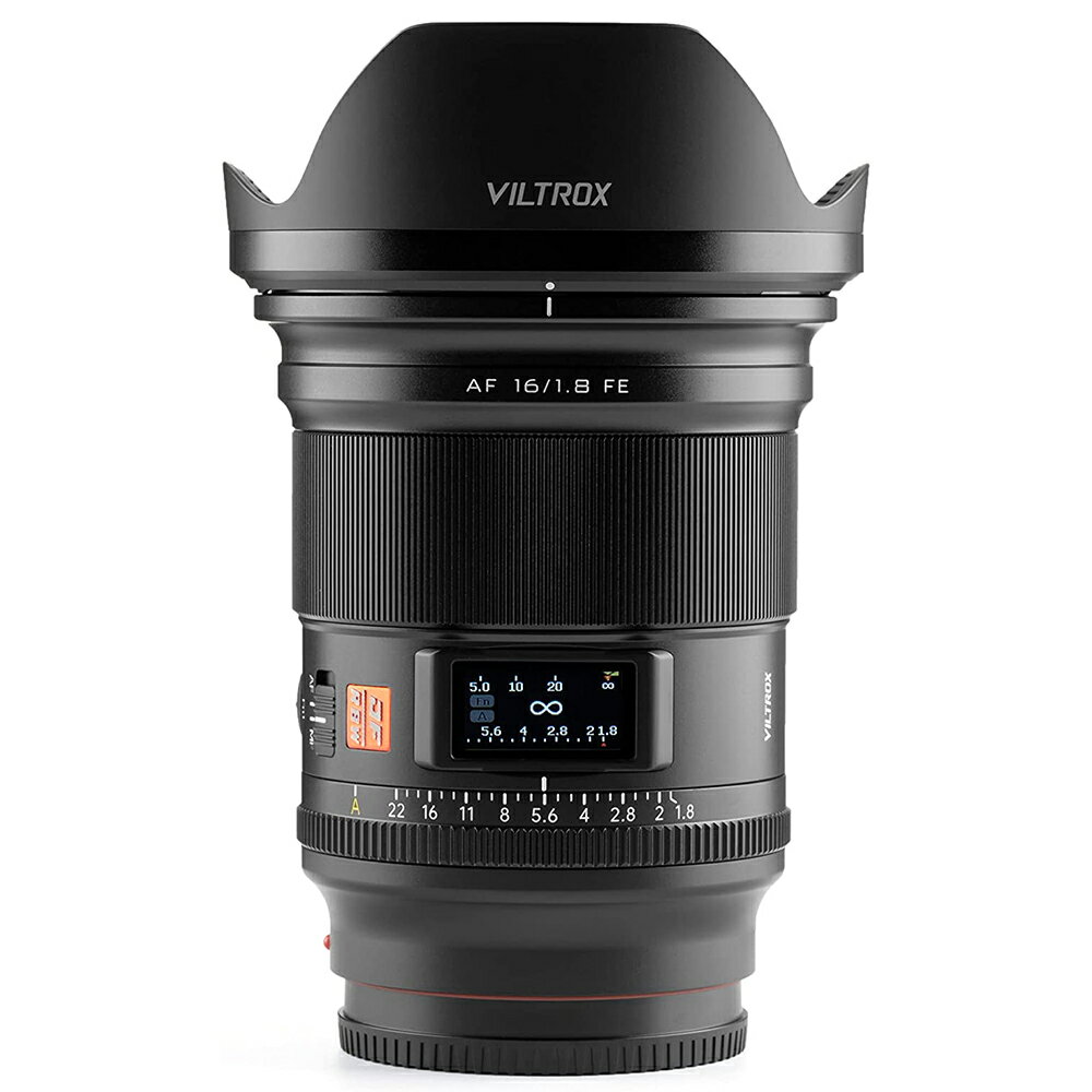 【VILTROX正規品】 VILTROX AF 16mm F1.8 FE 広角レンズ フルサイズ 大口径 オートフォーカス レンズ情報表示スクリーン カスタムボタン AF/MFスイッチ SONY Eマウント対応 風景 建築 星空 vlog撮影に最適