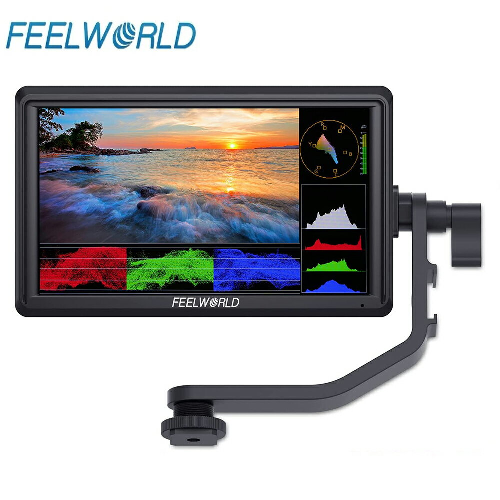 Feelworld FW568 V3 ѥ˥ 6 IPS Ķ 1920x1080 3D LUT HD 󥫥 ӥǥ˥ 4K HDMI ߥ顼쥹黣Ƴǧ DSLR եɥ˥ ӥǥԡ󥰥ե