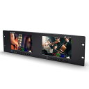 LILLIPUT RM-7026-12G 3RU Rack Mount モニター 2× 7インチ 1920×1200解像度 1000nits 4K HDMI 2.0&12G-SDI入出力 LANコントロール可能 HDR 2つ画面 放送/監督用モニター