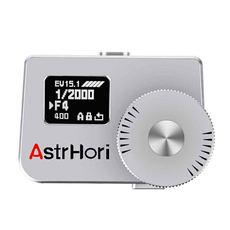 AstrHori AH-M1 露出計 OLEDスクリーン リアルタイム測光 絞り値/シャッタースピード/ISO表示 30°平均測光 コールドシュー位置調整可能 コンパクト 軽量 Silver / Black Brass 
