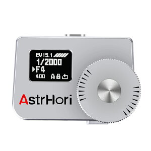 AstrHori AH-M1 露出計 OLEDスクリーン リアルタイム測光 絞り値/シャッタースピード/ISO表示 30°平均測光 コールドシュー位置調整可能 コンパクト 軽量 （Silver / Black Brass）