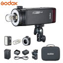 【Godox正規代理】 Godox AD200Pro II ポケットフラッシュ 200Ws ストロボ TTL HSS カラースクリーン バイカラーモデリングライト 0.01s~1.8sリサイクルタイム 10ステップ出力調節 16色グループインジケーター 日本語取扱説明書付き
