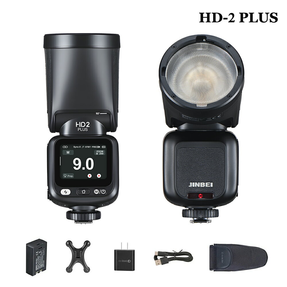 JINBEI HD-2 PLUS TTL�����ե�å��� 100Ws ���ȥ��� HSS ����/���륷�󥯥� �������Х륷��å������󥯥��б���ǽ 480�������ϥե�å��� �����ե�å�����塼�� �ݷ��ե�å���إå� Sony���ѷ� Canon Nikon Fujifilm Panasonic Olympus�б� ���ѷ�
