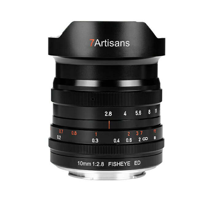 7artisans 10mm F2.8 魚眼レンズ フルフレーム マニュアルフォーカス ライカL fisheye 超広角レンズ Panasonic/Sigma/Leica Lマウントに対応 ブラック