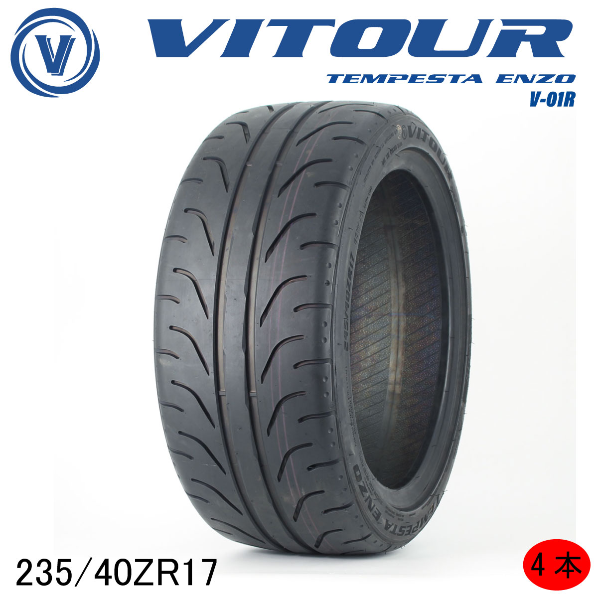 【OUTLET】VITOUR TIRE 4本set TEMPESTA ENZO V-01R 235/40ZR17 ヴィツアータイヤ アウトレット