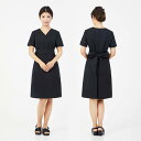 【最大300円クーポン】CML ワンピース LDL-1406 ブラック (S〜2L) 《高品質 サロン ウェア 制服》