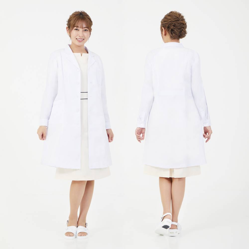 【最大300円クーポン】CML ドクター白衣 長袖 ホワイト (S〜2L) 《高品質 サロン ウェア 制服》