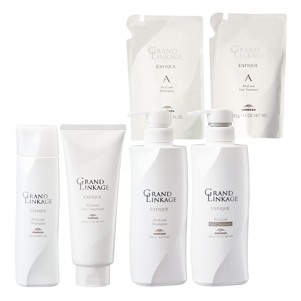 ミルボン グランドリンケージ EXFIQUE エクスフィーク シャンプー&トリートメント セット | 年齢 髪 白髪 ダメージ サロン専売品