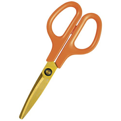 プラス ハサミ フィットカットカーブ 洗える チタン キャロットオレンジ 34-554 本体サイズ:174X65X2.0mm/20g