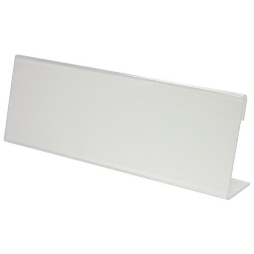オフィスの案内表示用、店舗のプライスカード立て等に適したL型カード立て。 ●外形寸法（幅）[mm]：250 ●外形寸法（奥）[mm]：39 ●外形寸法（高）[mm]：85 ●板厚[mm]：2 ●適合中紙寸法（横）[mm]：248 ●適合中紙寸法（縦）[mm]：79 ●規格：L型 ●材質：透明メタクリル樹脂 ●注意事項：中紙付