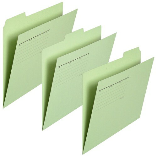 プラス カットフォルダー 3山 063IF A4-E グリーン 87-206
