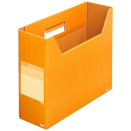 プラス ボックスファイル A4横 背幅100mm デジャヴ 87-624 ネーブルオレンジ