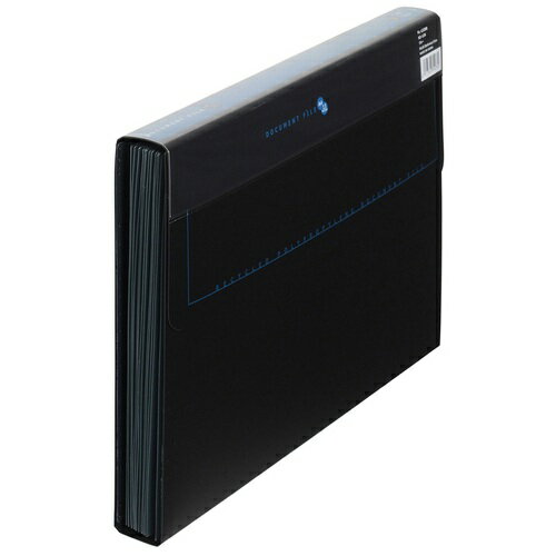 プラス ドキュメントファイル 再生PP A4 13ポケット 背幅35mm 92-126 ブルー