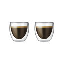bodum パヴィーナ ダブルウォールグラス 0.08L(2個セット) 《デンマーク 北欧 オシャレ ギフト コップ》