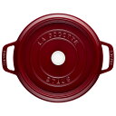 ストウブ ピコ・ココット ラウンド 18cm ボルドー【ホーロー鍋 なべ ココット 調理器具 キッチン用品 ピコ 鋳鉄 保温 熱伝導 無水料理 冬 ギフト プレ...
