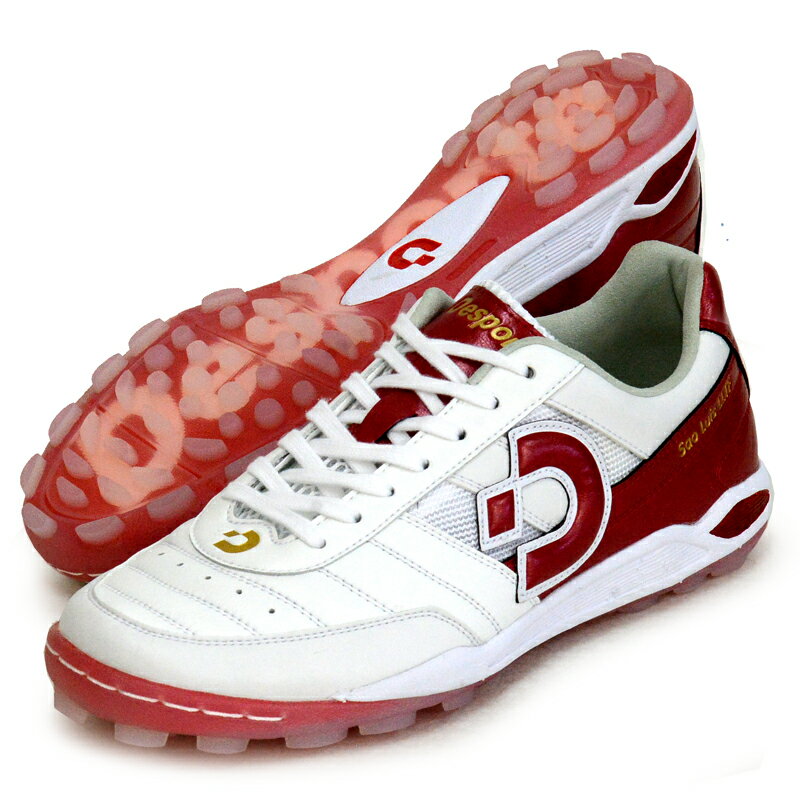 デスポルチ Desporte サンルイスLL TF LTD フットサルシューズ 屋外用 24SS DS2046 P-WHT/D-RED 