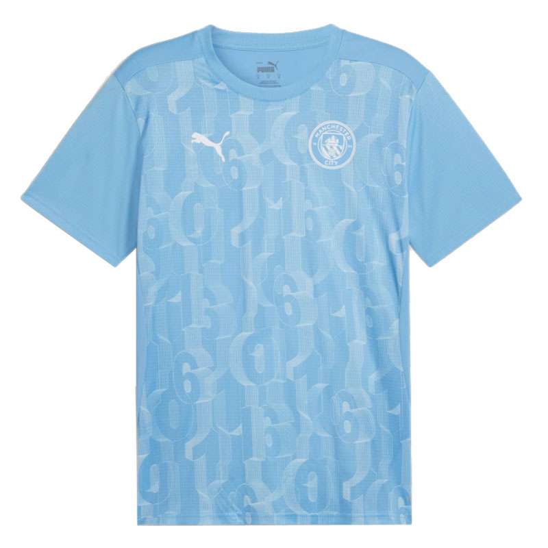 プーマ PUMA MCFC メンズ マンチェスターシティ FC 2024-25 プレマッチ 半袖 シャツ サッカー ウェア レプリカウェア 24SS(777578-21)