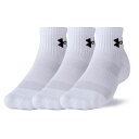 UNDER ARMOUR(アンダーアーマー) UAトレーニング コットン クオーター ソックス (3足セット) マルチスポーツ ソックス (1386372-10...