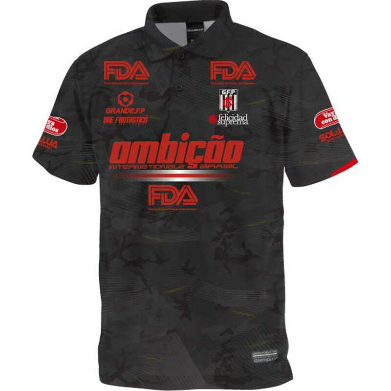 grande(グランデ)GEOMETRIC-CAMOメッシュポロフットサルポロシャツ(gfph23011-0935)