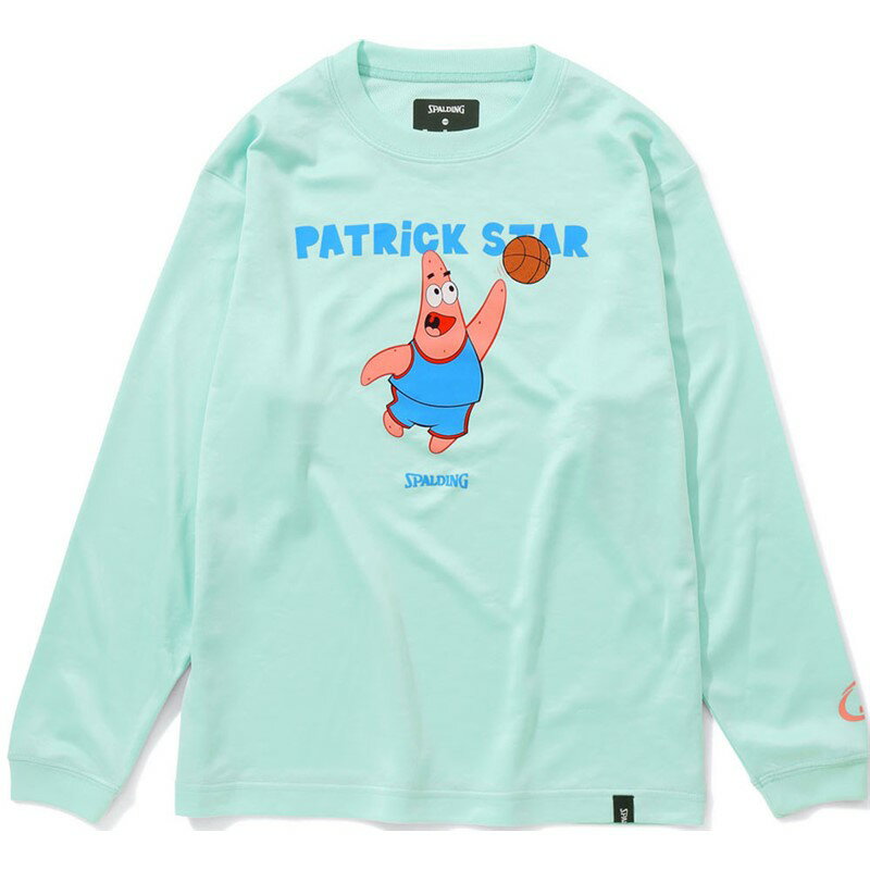 バスケットボールをするパトリックをプリントした長袖Tシャツ。 素材：ポリエステル100％ 機能：吸水速乾 原産国：中国 【カラー】(3700)