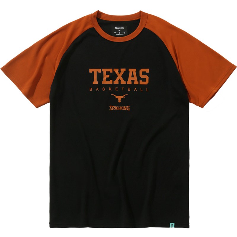 配色のラグランスリーブがポイントのTEXASロゴTシャツ。 使用済みペットボトルを使用したエコフレンドリーなリサイクル生地を使用しています。 素材：ポリエステル100％ 機能：吸水速乾 原産国：中国 【カラー】(1000)