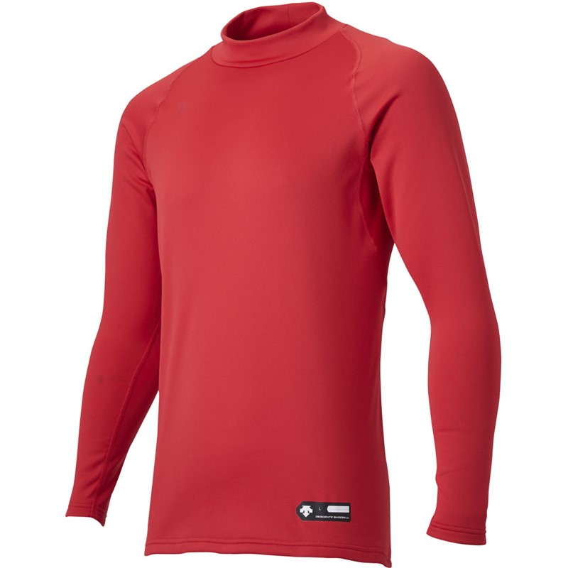 デサント(descente)ハイネツク長袖 アンダーシヤツ野球 ソフト アンダーTシャツ(std658b-red)