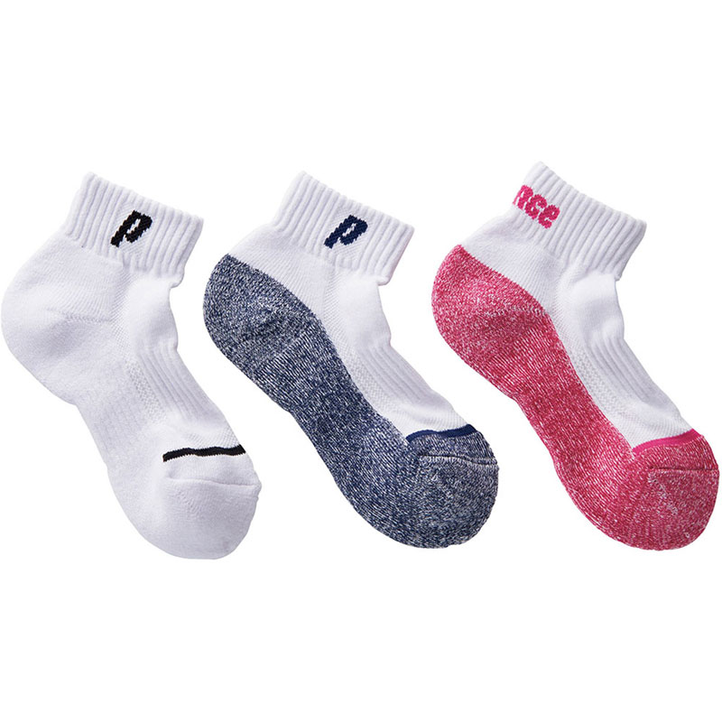 【ロット販売:入り数25】Prince(プリンス)レディース ショート (3足セット)テニス ソックス(ps307s)