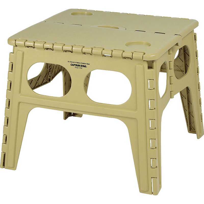 CAPTAIN STAG(キャプテンスタッグ)コンパクトフォールディングテーブル(カーキ)アウトドア グッズ その..