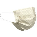 【ロット販売:入り数10】ROYAL(ロイヤル)1DAYマスク ドットBEIGE 不織布 フツウサイズマルチスポーツ マスク(74190014)(4)