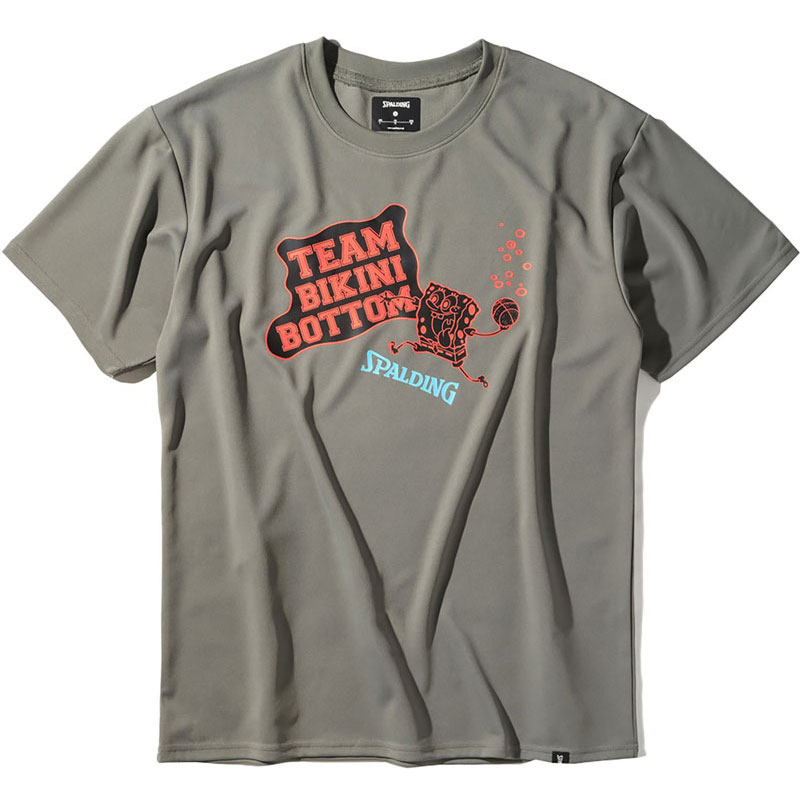 SPALDING スポルディングTシャツ スポンジ・ボブ チーム ビキニボトムバスケットボール 半袖Tシャツsmt25048s-8800
