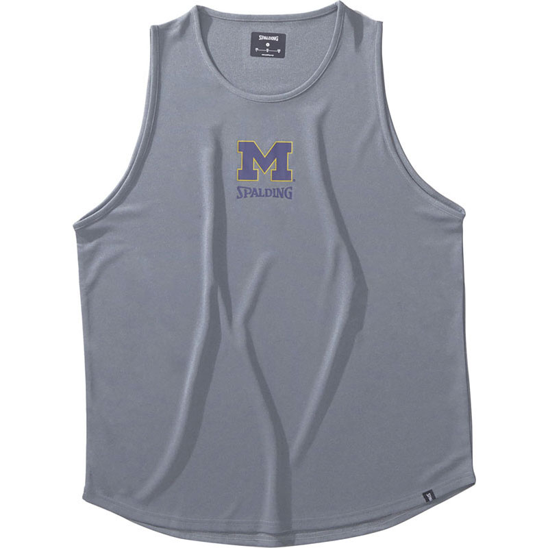 SPALDING スポルディングタンクトップ ミシガン M ロゴバスケットボール ノースリーブ・タンクトップsm..