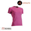 ウンドウ wundouウィメンズフィットネスTシャツ P720 XS~XLサイズ 無地(4)