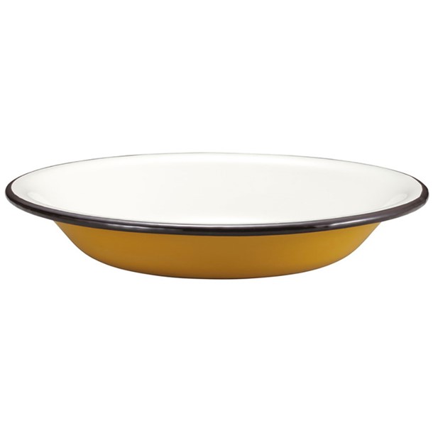 キャプテンスタッグ captainstagホーロー プレート22CM(イエロー)アウトドア食器(uh0509)