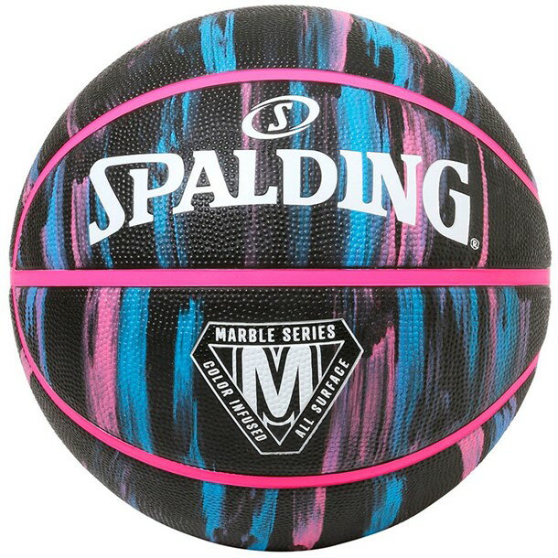 マーブル ブラックネオン SZ5【spalding】スポルディングバスケットボール5ゴウ(84524j)