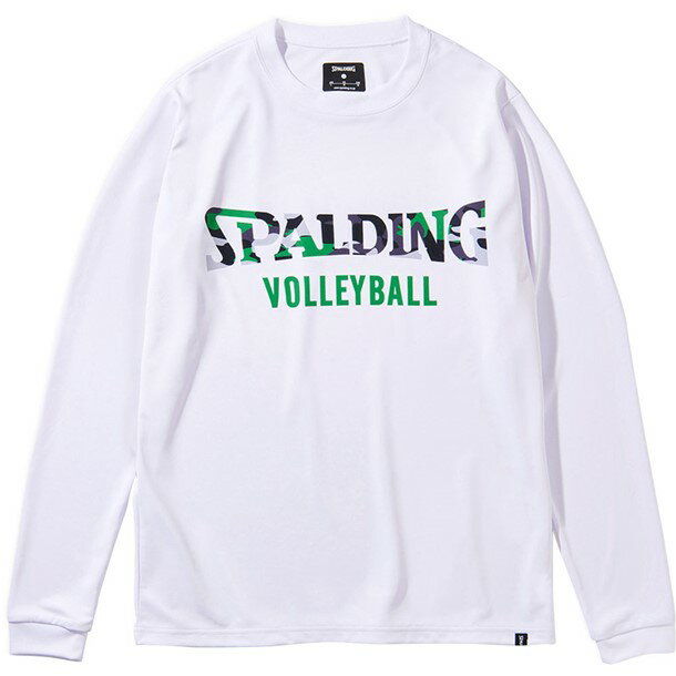 スポルディング SPALDINGバレーボールL/S Tシャツマルチカモロゴバレー長袖Tシャツ(smt211780-2000)