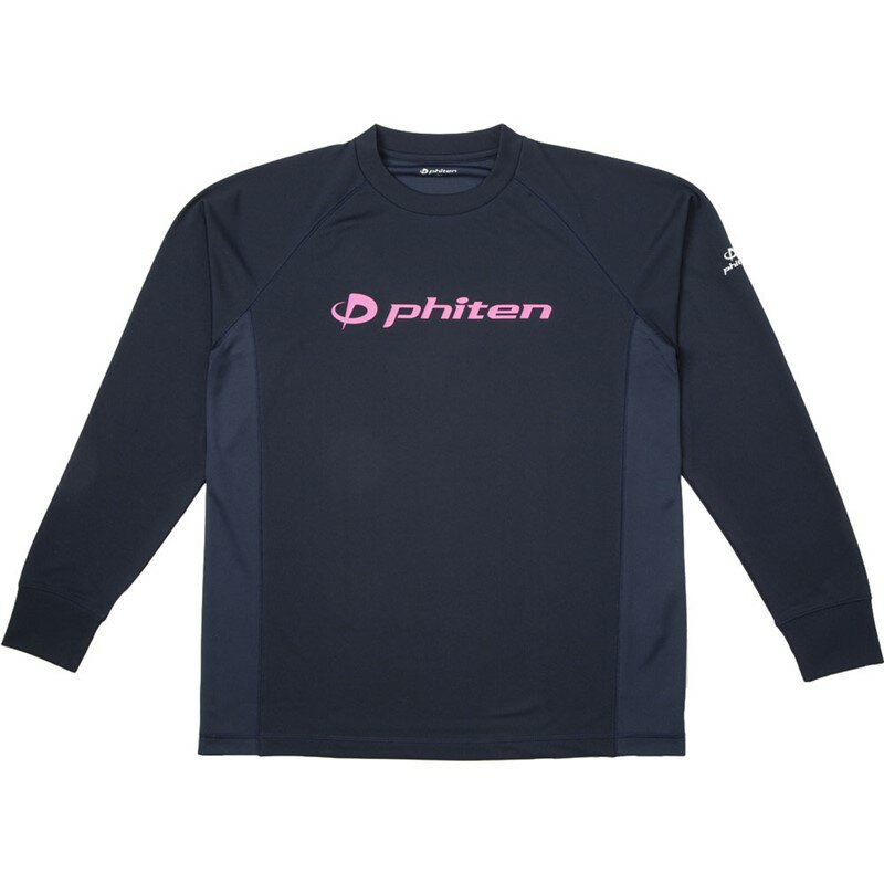 ファイテン(phiten)RシャツSP 長袖 NV/PK Lボディケア長袖Tシャツ(jg355005)