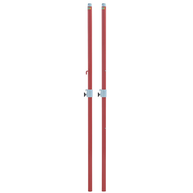 材質：支柱スチール製φ40×肉厚2．3mm サイズ：床上高さ155cm、床下25cm 重量：10kg/組 付属品：底ゴム付 原産国：日本