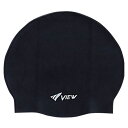 ビュー VIEWシリコーンワンポイントキャップ水泳ボウシ(V61-BK)(4)