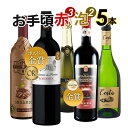 【全品P5倍 5/5限定】ワイン ワインセット 金賞入り お手頃「赤&泡」 5本セット 送料無料 一部除外 赤ワイン スパークリング セット 辛口 スペインワイ...